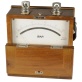 [00117] tragbares Labor-Amperemeter in Holzgehäuse, Holzgehäuse; Excelsiorwerke