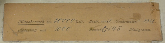 [00228] Quadrant Electrometer, ELektrostatisches Voltmeter;  Siemens & Halske; um 1890