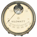 [00598] Leistungsanzeiger (Kilowatt) für Schalttafelaufbau; AEG; ca. 1910