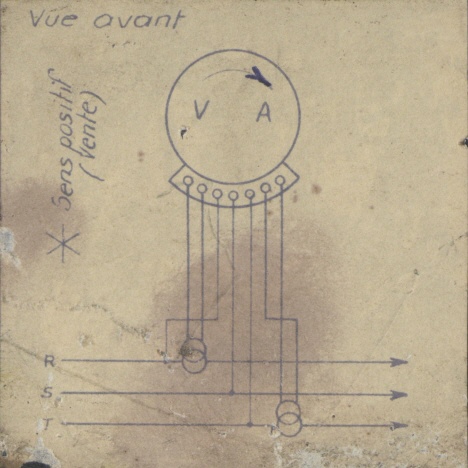 [00132] kW Anzeiger, Schalttafelinstrument - Abgabe / Aufnahme bis 4000 kW (Leistungs�berwachung Generator / Kraftwerk) mit Induktions-Me�werk; Volta, 1. H�lfte 20. Jh.