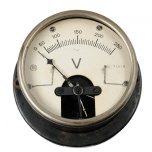 [00341] Voltmeter mit Dreheisen-Messwerk f�r Schalttafel-Aufbau; Gebr. Ruhstrat; 1. Q. 20. Jh.