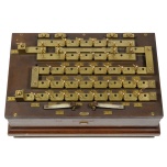 [00351] gro�e Messbr�cke / Kompensator mit Dekadenwiderst�nden in St�psel-Schaltung ; Hersteller unbekannt; um 1900