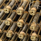 [00351] gro�e Messbr�cke / Kompensator mit Dekadenwiderst�nden in St�psel-Schaltung ; Hersteller unbekannt; um 1900