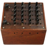 [00417] St�pselwiderstand f�r Gleichstrom und Wechselstrom technischer Frequenz, in Reihenschaltung 0 ... 1.111,1 Ohm; Siemens & Halske; ca. 1940