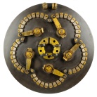 [00637] Pr�zisions-Kurbelwiderstand mit Manganindrahtwicklung auf Metallrollen und mit Abzweigschrauben f�r jede Kontaktstufe; Siemens & Halske; ca. 1910