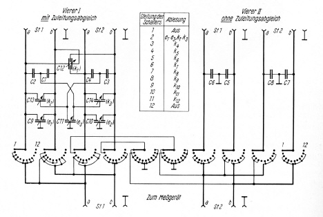 [00877] Rel 3 B 93a - Umschalter f�r Nebenvierermessungen mit Zuleitungsabgleich-Kondensatoren; Siemens & Halske; 1958