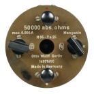 [01028] Pr�zisionswiderstand N85-7a25 (Exportversion), 50000 Abs. Ohm; Otto Wolff, 1960