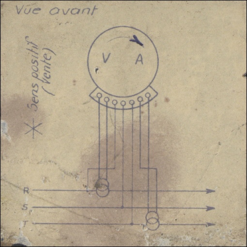[00132] kW Anzeiger, Schalttafelinstrument - Abgabe / Aufnahme bis 4000 kW (Leistungsberwachung Generator / Kraftwerk) mit Induktions-Mewerk; Volta, 1. Hlfte 20. Jh.