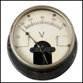 [00341] Voltmeter mit Dreheisen-Messwerk f�r Schalttafel-Aufbau; Gebr. Ruhstrat; 1. Q. 20. Jh.