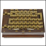 [00351] gro�e Messbr�cke / Kompensator mit Dekadenwiderst�nden in St�psel-Schaltung ; Hersteller unbekannt; um 1900