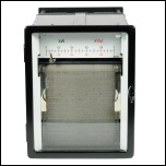 [00446] Leistungsschreiber fr Drehstrom (Bauform ERN12) mit einem Messwerk (Metallpapier-Linienschreiber) in Lederkoffer, dazu gehrend der passende Vorwiderstand 00447; AEG; 1973