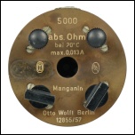 [01030] Pr�zisionswiderstand, 5000 Abs. Ohm; Otto Wolff, 1957